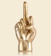 Gold Middle Finger Gifts,Gesture Statues and Sculptures,Home Décor Accent,Finger Classic Knick Kn...