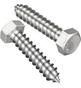 VGBUY 3/8" x 1-1/2" Hex Head Lag Screws 14Pcs, 304 Stainless Steel 18-8 Lag Bolts Wood Screws Hea...