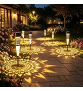 Toodour Solar Lights Outdoor Garden, 4 Pack Solar Pathway Lights Waterproof | Auto On/Off, Outdoo...
