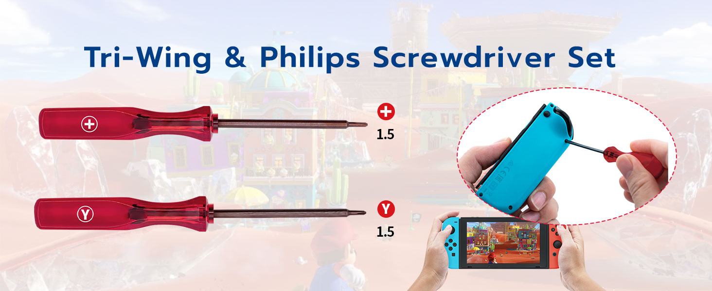Tri-Wing & Philips Screwdriver Set