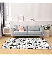 Aimuan Cute Cow Print Rug Fun Faux Cowhide Area Rug Animal Hide Carpet Fun Faux Cowhide Area Rug ...
