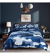 Holawakaka Full Size Camouflage Bedding Comforter Set with Sheets,Boys Girls Men Camo Bed in A Ba...