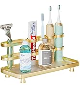 YOOLENS Electric Toothbrush Holder for Bathroom Countertop 5 Metal Slots Toothpaste Razor Mouthwa...