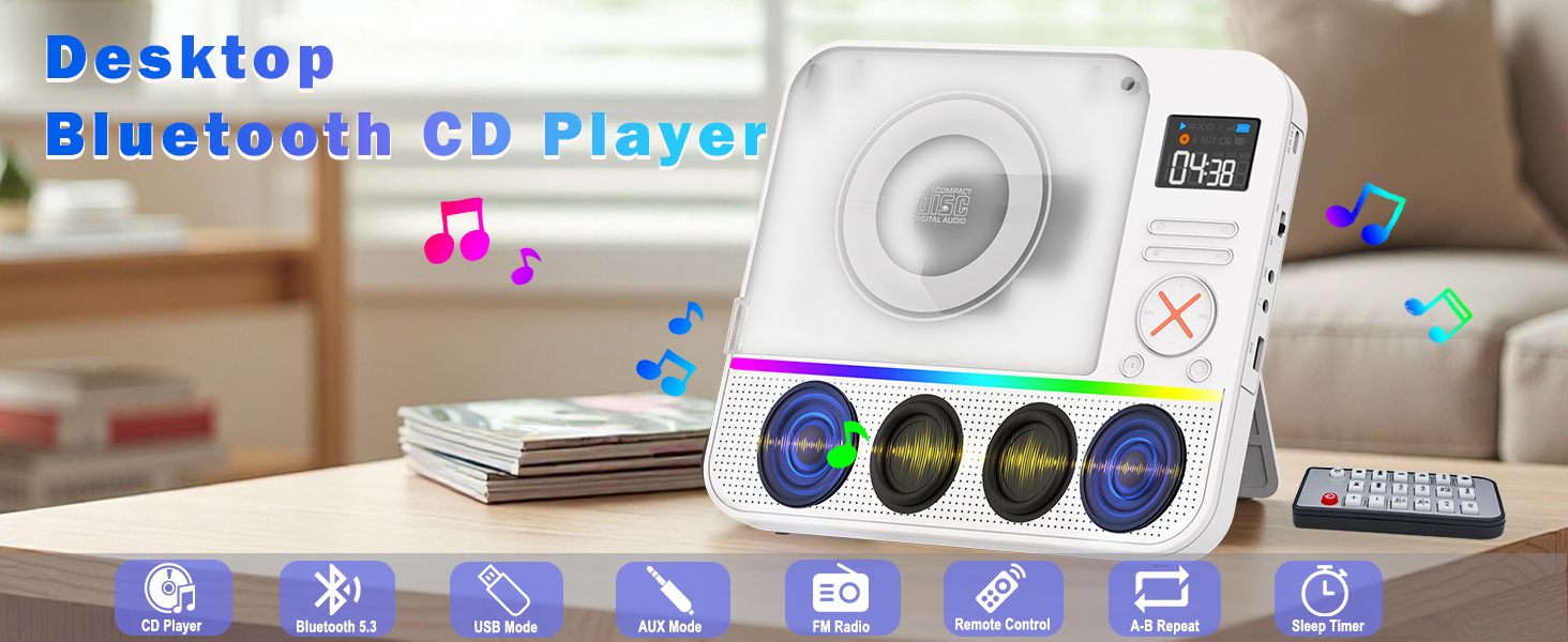 Portable CD Player with Bluetooth