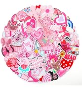 NICEVINYL Pink Iron on Patches for Girls: 60PCS Girly Random Embroidery Patches for Backpacks Clo...