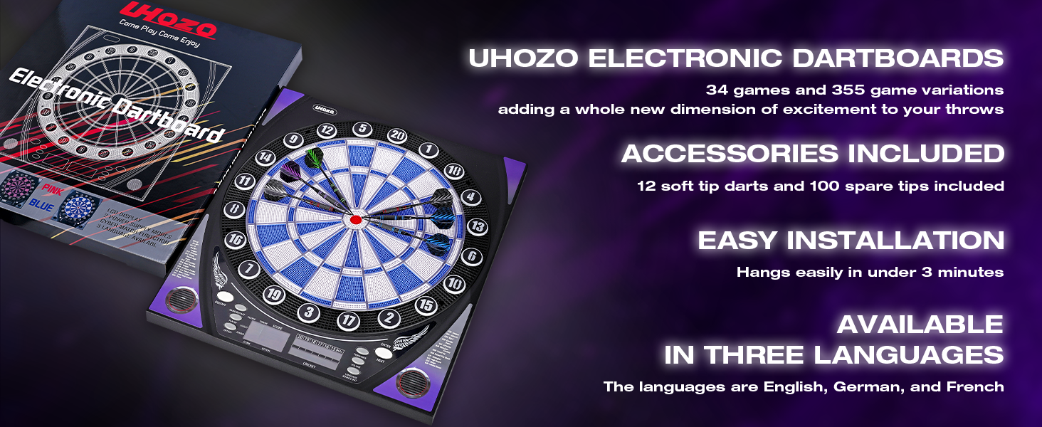 Electronic Dart Board with Bright Score Display