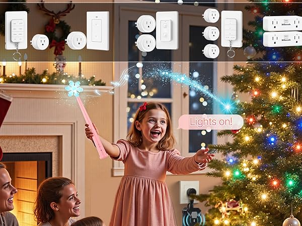 Remote Control Outlet Switch for Christmas Tree Lights