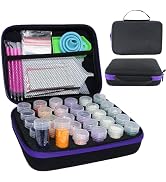 LEIYULY 30 Slots Storage Container for Diamond Art Kits with Diamond Art pens Tools and Portable ...