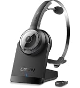 LEVN Bluetooth 5.0 Headset, Wireless Headset with Microphone (AI Noise Cancelling), 35Hrs Bluetoo...