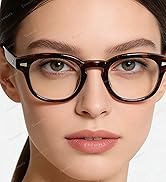 blue light glasses round frame