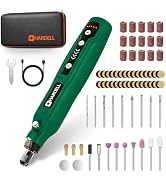 HARDELL Mini Cordless Rotary Tool, 5-Speed USB-C 69pcs Kit for DIY Crafts | 3.7V, 5,000-18,000 RP...