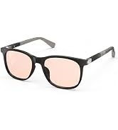 Bloomoak Kids Pink Tinted Migraine Glasses for Fluorescent Light | Light Sensitivity Glasses for ...