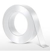 Kwtpsg Double Sided Tape Heavy Duty 1.18 in x 160 in, Stretchable Double Sided Sticky Adhesive Ta...
