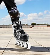 Kuxuan Boys Adjustable Inline Skates with Light up Wheels, Fun Illuminating Skates for Kids Girls...