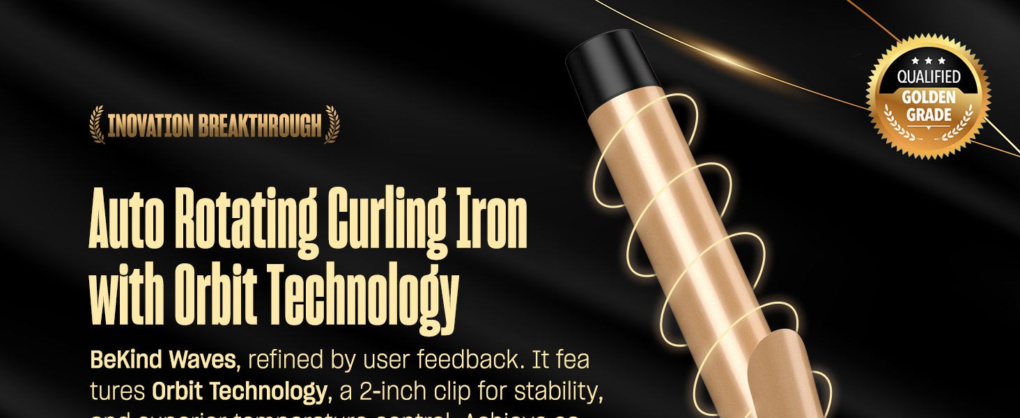 Auto Rotating Curling Iron with Orbit Technology