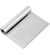 Dough Cutter and Scraper Tool Kitchen - LIBERHAUS Stainless Steel Pizza Cutter Pastry Scraper for...