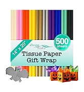 Ocean Tides Tissue Paper for Gift Wrapping (500 Sheets) 10 Assorted Colors, Gift Bags, Packaging,...