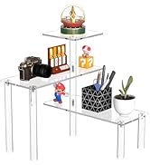 Sezanrpt Clear Countertop Corner Organizer Shelf 11.8x11.8x12.4 Inch, 3 Tier Acrylic Bathroom Org...