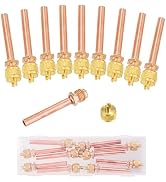 WISSCOOL 10PCS 1/4” HAVC AC Schrader Access Service Valve 1/4'' SAE x 1/4'' OD x 2.5'' Stem Core ...