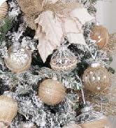 XmasExp Christmas Ball Ornaments Set-70mm/2.76" Large Shatterproof Clear Glitter Pastic Christmas...