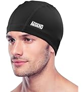 Aegend Fabric Swim Cap, Silicone Waterproof Layer - Breathable Cloth Swimming Cap, Keep Hair Dry ...