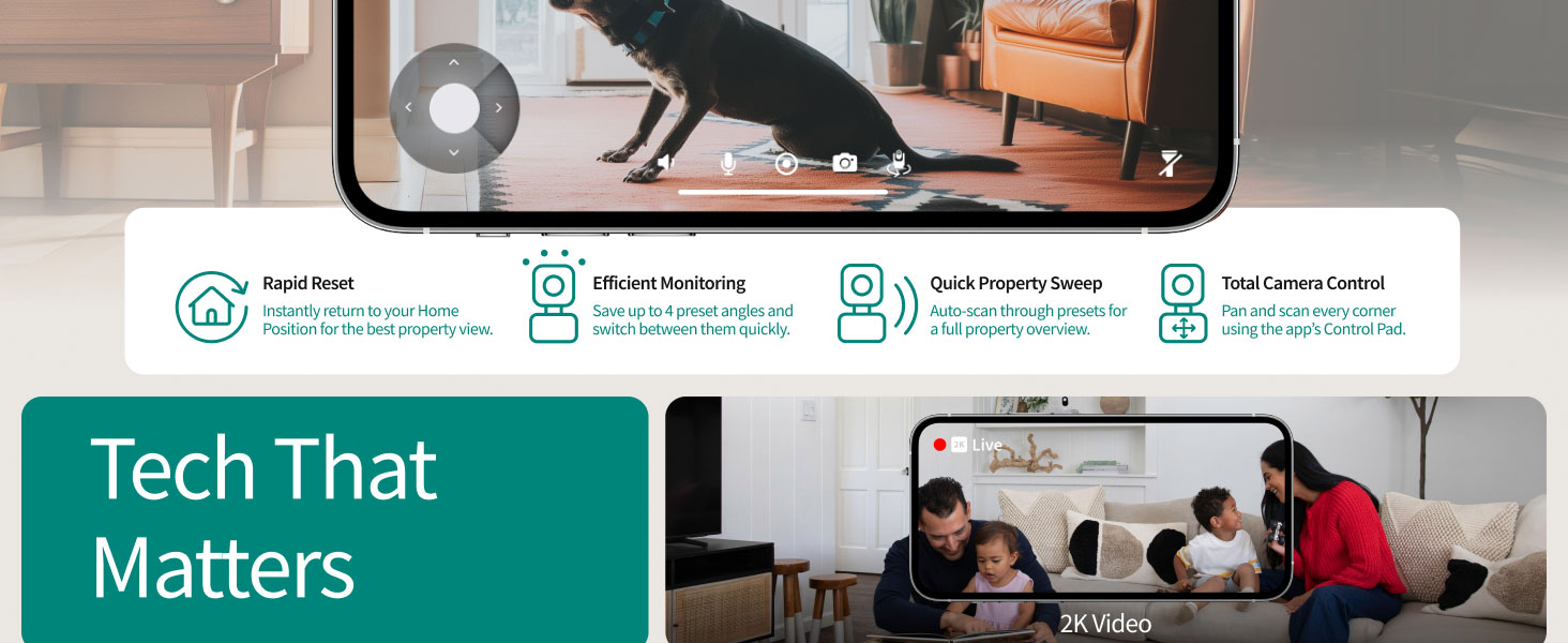 Arlo Essential Indoor Pan Tilt Zoom Security Camera 2K