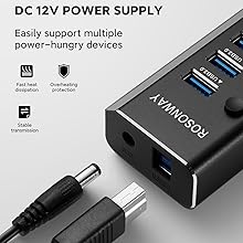 usb hub with power adapter