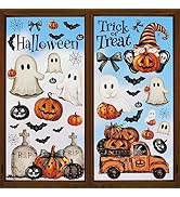 Horaldaily 83 PCS Halloween Window Cling Sticker, Ghosts Pumpkins for Home Party Supplies Shop Wi...
