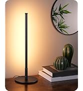 EDISHINE LED Table Lamp, Minimalist Bedside Lamp with 3 Dimmable Color Temperature, Touch Control...