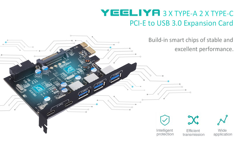 5 Ports PIC-E Card USB 3.0