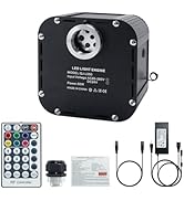 AKEPO 50W RGBW Twinkle Fiber Optic Light Engine, Twinkle + DMX Function + 28-Key Remote for Home ...
