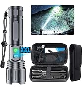 Flashlights 2000 High Lumens Rechargeable - 1500 Meters Long Beam Super Bright LED Flash Light wi...