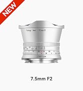 TTARTISAN APS-C 7.5mm F2 Fisheye Lens, Silver, Manual Focus (X Mount, Silver)