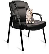 CLATINA Big & Tall 500 lb. Guest Chair, Leather Reception Chairs with Padded Arm Rest for Waiting...