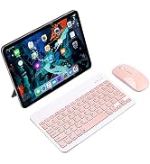 Wireless Keyboard and Mouse Combo Ultra-Thin Portable Rechargeable 78Keys Bluetooth Keyboard and ...