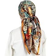 RIIQIICHY Head Scarf for Women Like Silk Satin Scarf for Hair Wrapping at Night Bandana Square Sc...