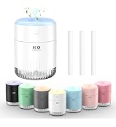 SZO Portable Mini Humidifier, 500ML USB Personal Cool Mist Humidifiers for Bedroom Office Travel ...