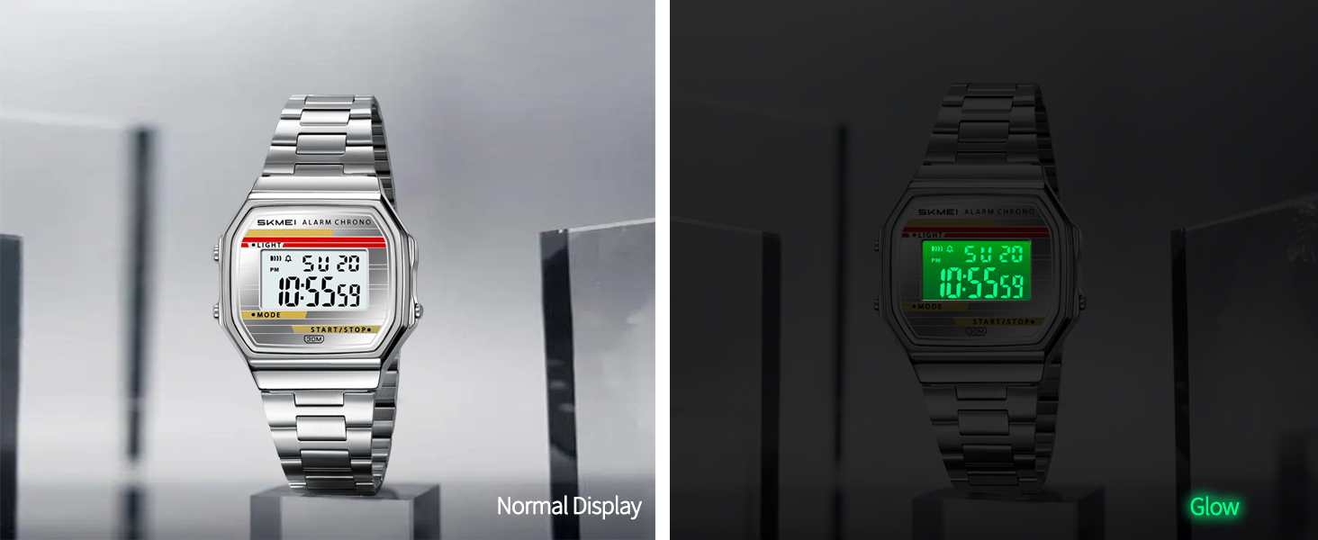 Luminous soft silicone strap reliable quartz movement date window on an Eastern Arabic numeral dial