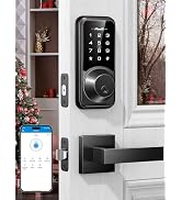 Zowill Keyless Entry Door Lock with Handle Set - Smart Lock for Front Door with APP Contorl - Fro...