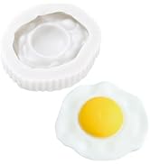 Liobelon Fried Egg Silicone Mold, 3D Food Silicone Mold, Simulation Egg Chocolate Mold, Artificia...