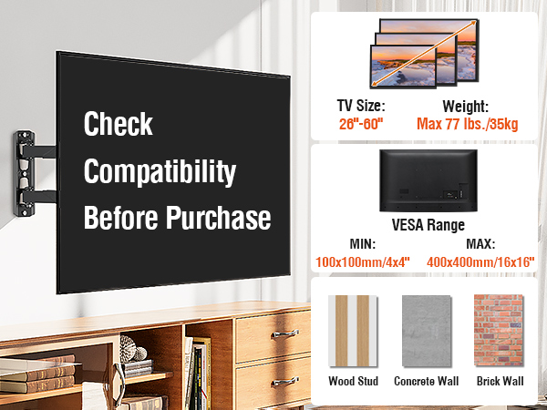 tv mount tv wall mount 43 inch wall mount bracket