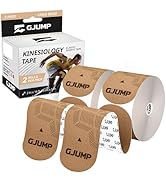 GJUMP Kinesiology Tape, Original Cotton Elastic Athletic Tape for Muscle Strain Relief & Joint Su...