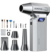 Compressed Air Duster, 160000RPM Cordless Electric Air Duster, LED Light | 4-Gear Adjustable Comp...