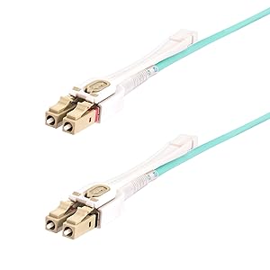 3m (10ft) LC to LC (UPC) OM4 Multimode Fiber Optic Cable w/Push-Pull Tabs, 50/125µm, 100G Networks