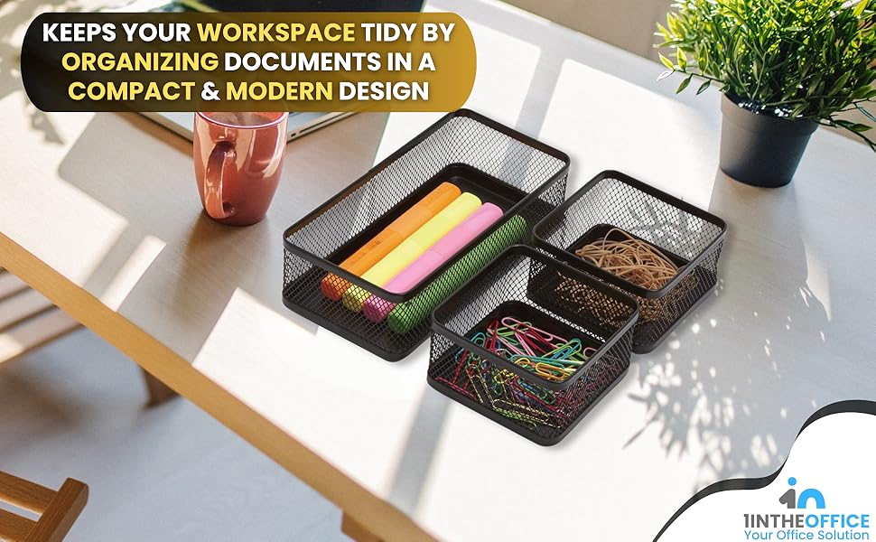 desk basket, desk organizer tray, tray basket for desk