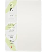 ONAO Japanese Rice Paper Printable A4 Size Paper (100 Sheets), Multipurpose Copy Paper for Laser ...