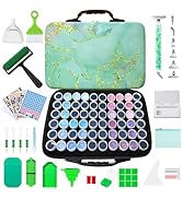 Muzagroo Art Diamond Painting Storage Containers, Diamond Art Storage Case with Accessories and T...