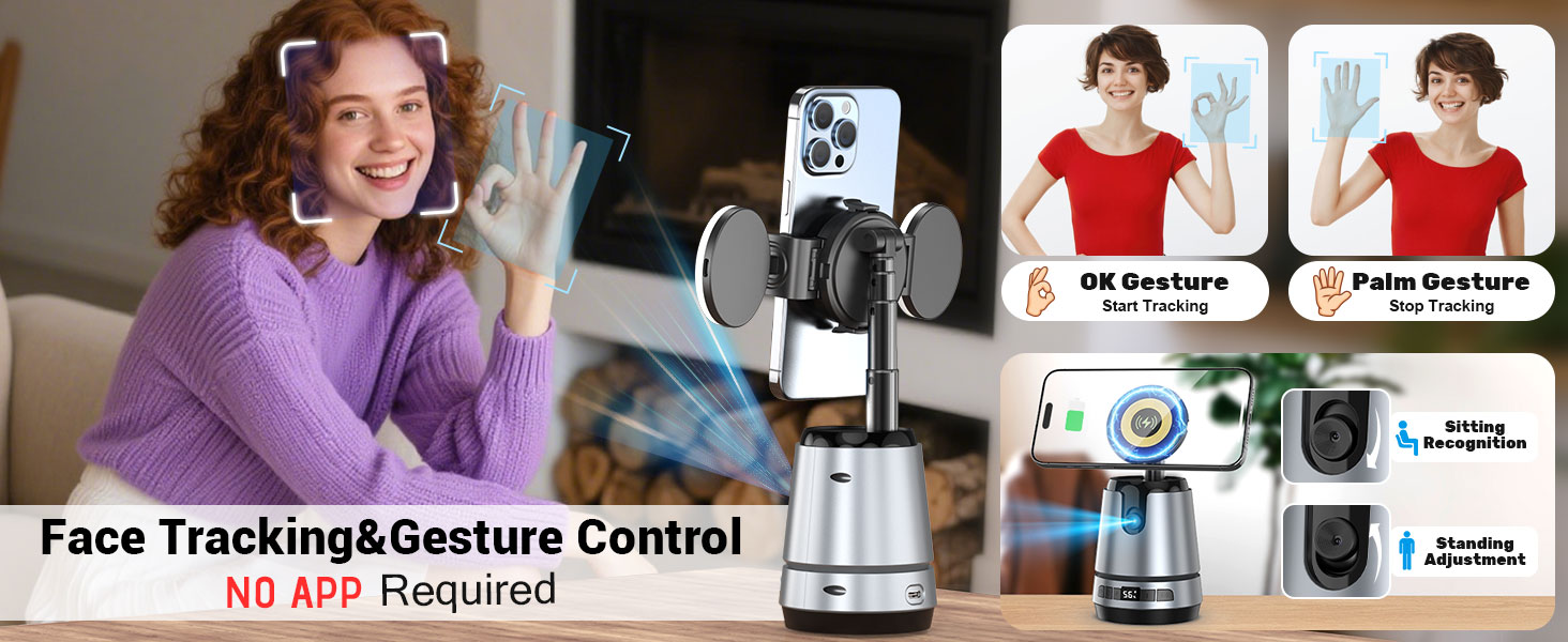 Auto Face Tracking Tripod with Stand