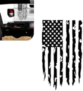 Hugwits American Flag Tailgate Decal, 11" x 20" Self-Adhesive Vinyl Sticker for Truck Rear Window...