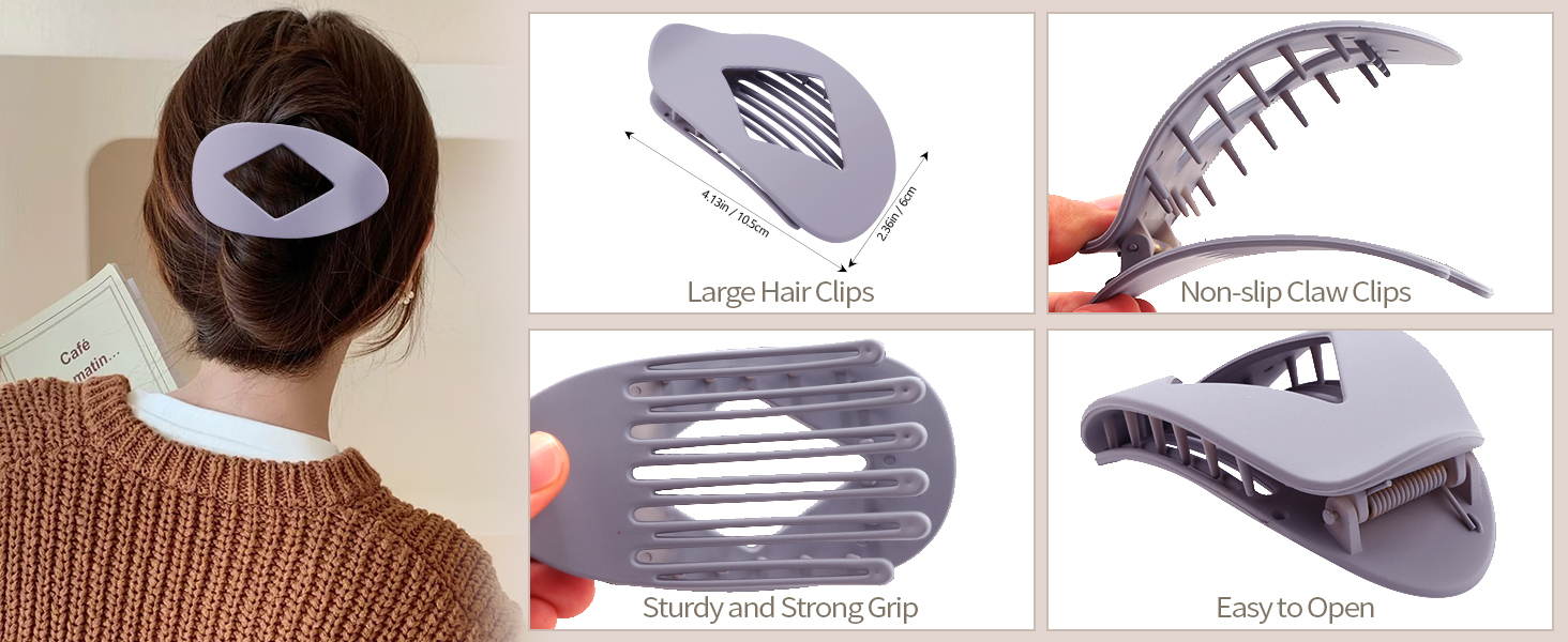 big flat back clips for hair barrettes